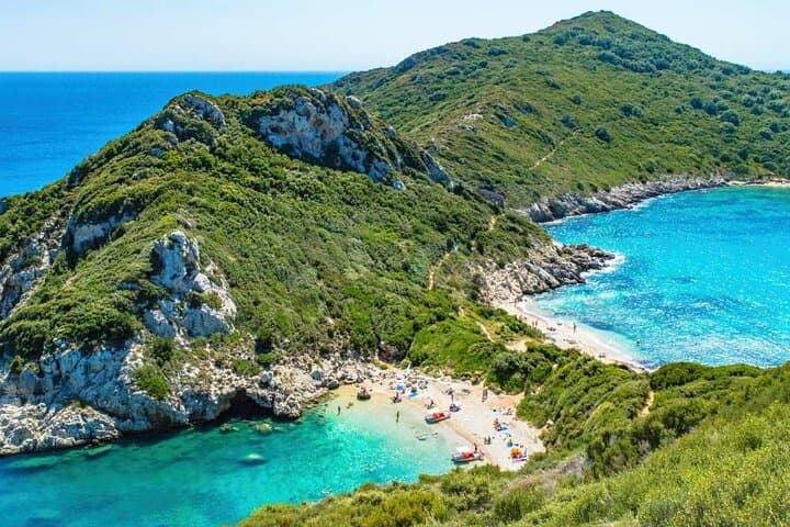 Private Corfu Highlights: Paleokastritsa Bay, Pelekas & Old Town Tour