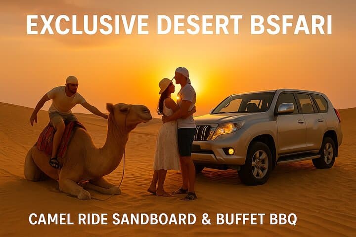 Dubai Red Dune Safari: Camel Ride, Sandboarding & BBQ Sunset Experience photo 2