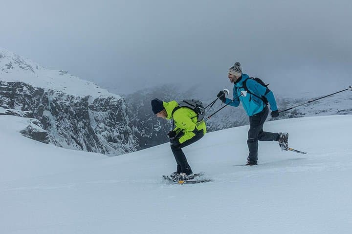 Trolltunga Winter Hike: Guided Snowshoe Trek & Snowracer Descent in Hardangerfjord photo 4
