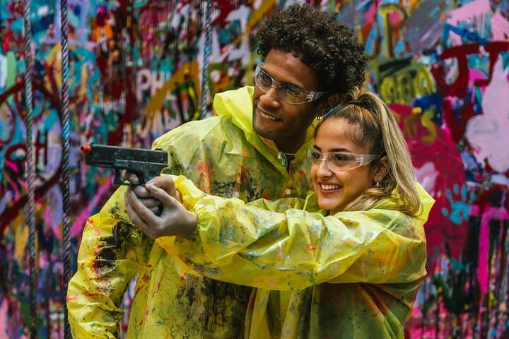 New York Private Date Night Art Class: BB-Gun Paint Splatter & Fluid Art