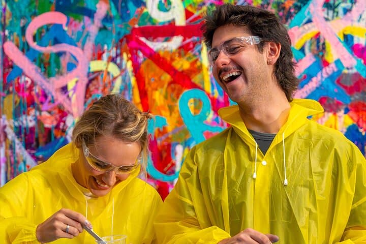 New York Private Date Night Art Class: BB-Gun Paint Splatter & Fluid Art photo 3