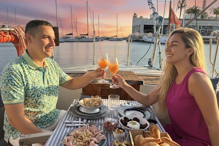Private Sunset Dinner in Barcelona Port: Romantic Boat Experience photo 2