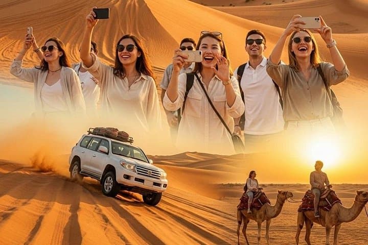 Dubai Desert Safari: Premium Evening Dune Bashing, Camel Ride & BBQ Under the Stars photo 1