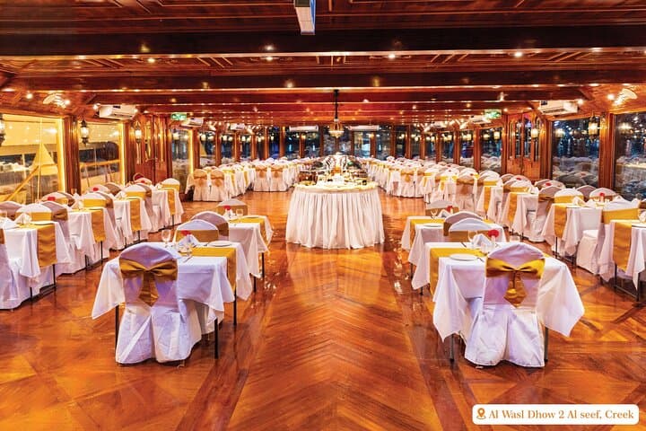 Dubai Creek Dhow Dinner Cruise: Nighttime Buffet, Live Tanoura & Creek Views photo 2