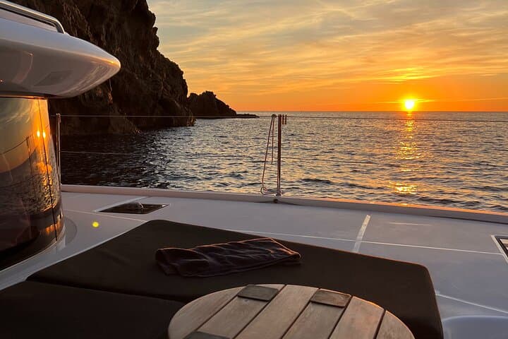 Sunset Catamaran to Agriates: Swim L'Acciolu & Gourmet Aperitif from L'Île-Rousse photo 3