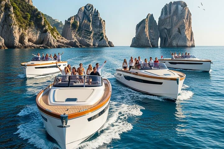 Capri Blue Grotto Priority Tour with Faraglioni Swim and Island Visit