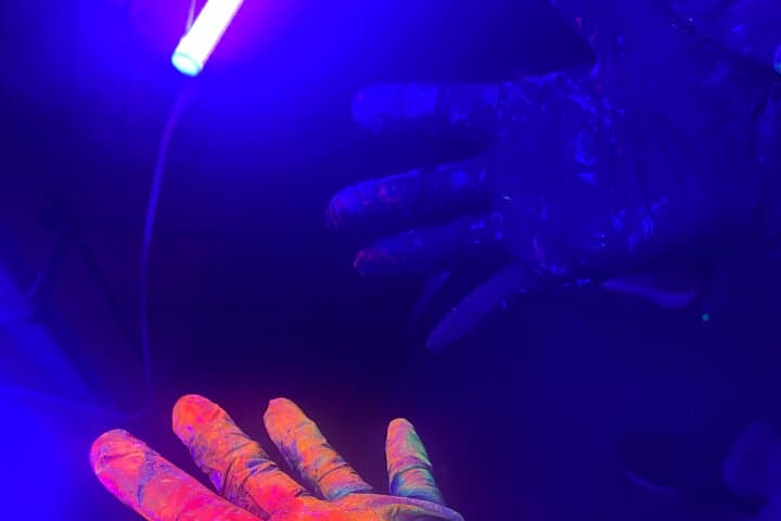Glow Workshop Neon Art Experience in Chicago — Blacklight Painting at Studio W.I.P. photo 3