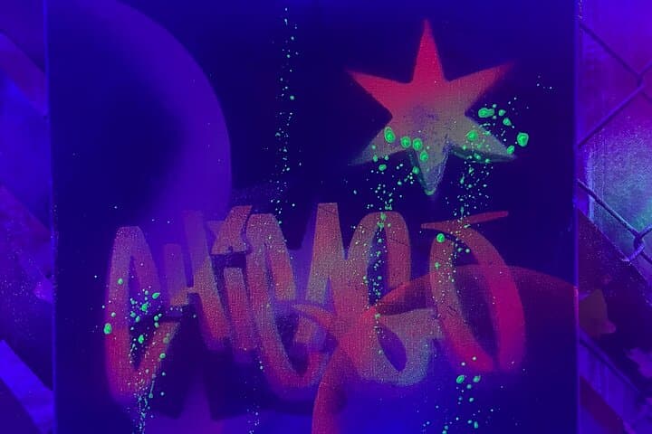 Glow Workshop Neon Art Experience in Chicago — Blacklight Painting at Studio W.I.P. photo 4