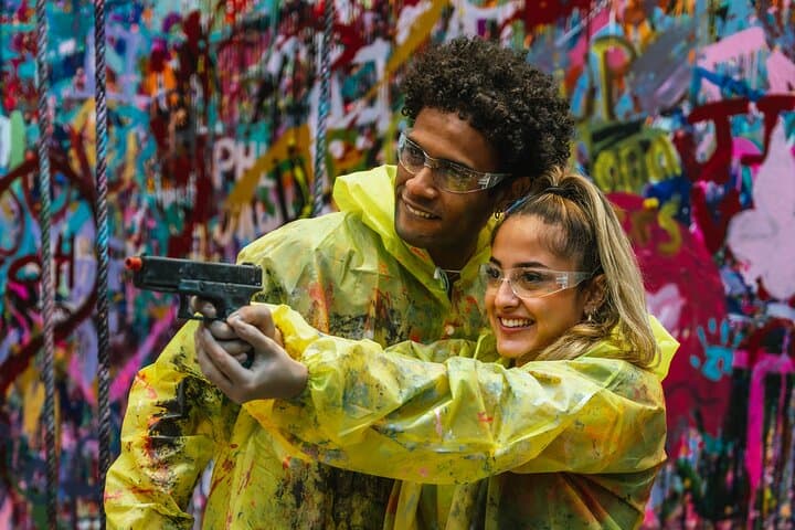 Houston Splatter-Room Date Night: Private Paint, BB-Gun & Fluid Art