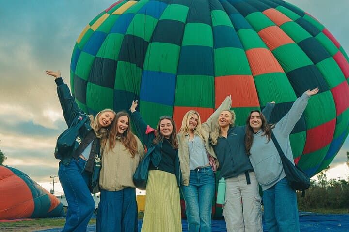 Sunrise Hot-Air Balloon Over Teotihuacan with Cave Breakfast & Transport photo 1