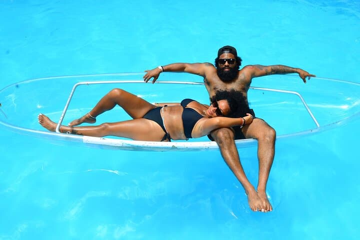 Transparent Kayak Photoshoot on Punta Cana Beach