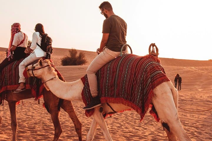 VIP Dubai Desert Safari with Sandboarding, Camel Ride & BBQ Dinner photo 4