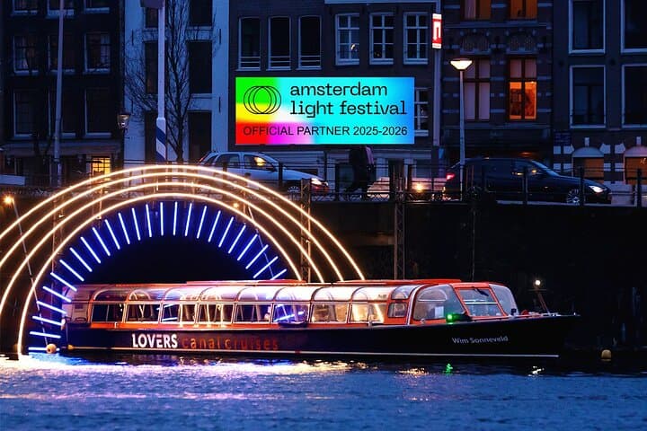 Glide Through the Amsterdam Light Festival: Heated Canal Cruise with Optional Drinks