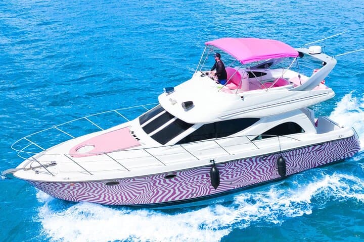 Cruise Miami Aboard the Pink Barbie Maxum: Private 50ft Yacht Charter photo 1
