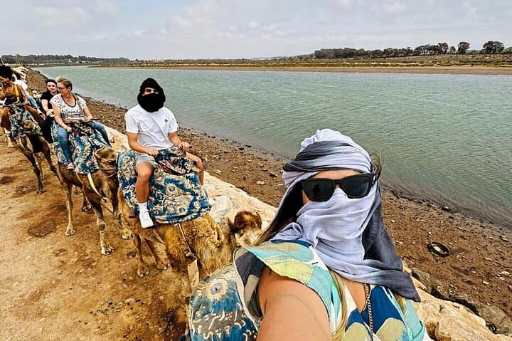 Sunset Camel Ride on the Souss River: Flamingos, Ocean Views & BBQ in Agadir photo 3