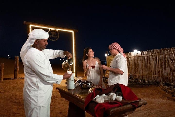 Dubai Overnight Desert Safari with Hot Air Balloon and Luxury Cabana photo 1