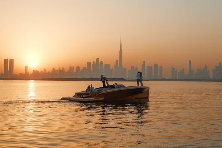 Private Sunset Yacht Charter Dubai Marina — 1-Hour Skyline Cruise