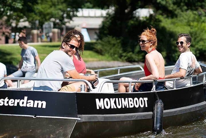 Self-Drive Electric Canal Boat Rental in Amsterdam — No License Required