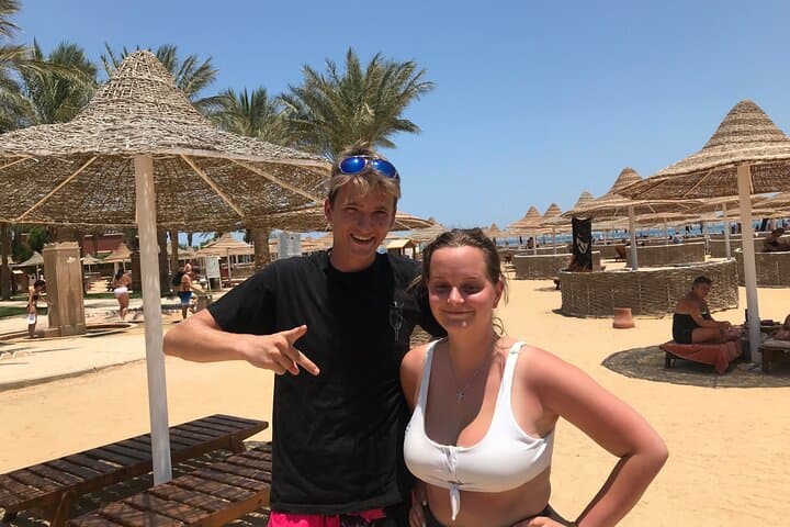 Orange Bay Day Trip: Snorkel, Beach Lunch & Banana Boat from Hurghada photo 4