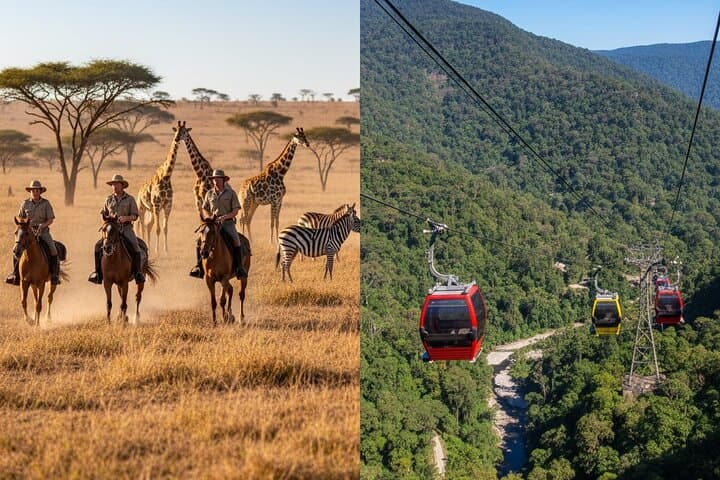 Hartbeespoort Horseback Safari and Cable Car from Johannesburg