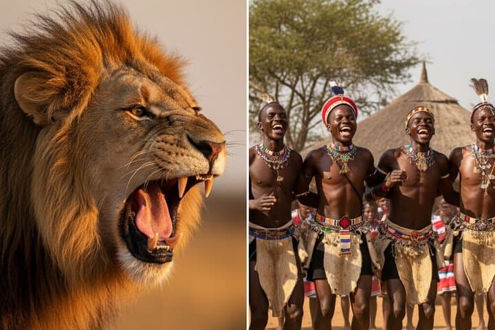 Lion Safari and Lesedi Cultural Village Tour from Johannesburg — Day Trip for Wildlife and Culture