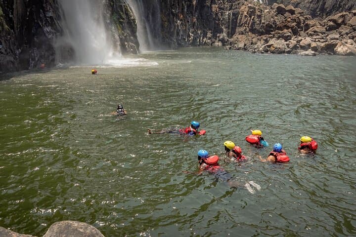 Swim Below Victoria Falls Sprays: Guided River Swim & Zambezi Cascade Experience