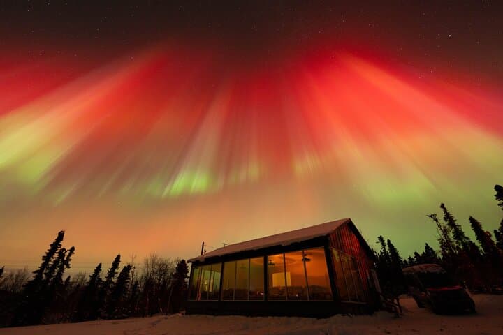 Aurora Glass House at Cleary Summit — Northern Lights Photography Near Fairbanks