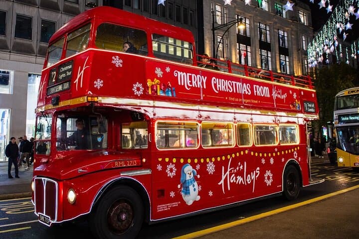 London Christmas Lights Tour by Vintage Open-Top Bus photo 5