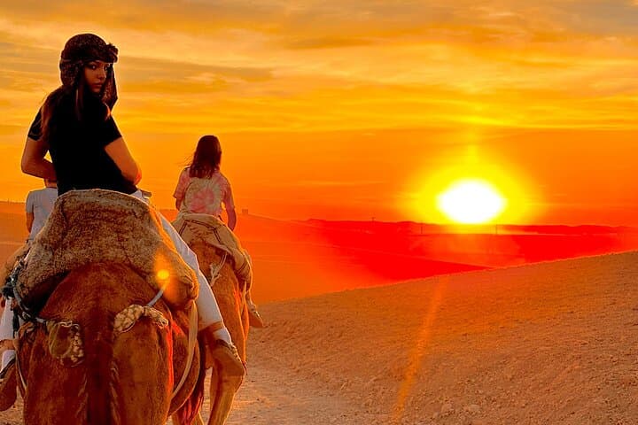 Agafay Desert Sunset Camel Ride and Dinner Show from Marrakech