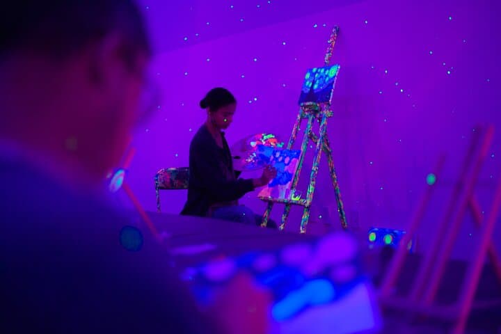 Immersive Neon Starry Night Sip and Paint in Baltimore photo 3