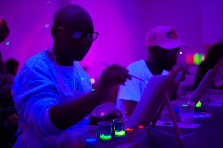 Immersive Neon Starry Night Sip and Paint in Baltimore photo 5