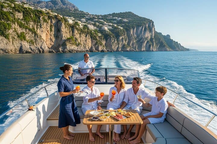 Private Amalfi Coast Luxury Boat Tour: Positano, Capri & Hidden Grottos photo 3