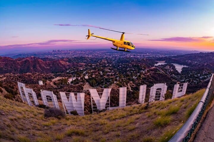 Hollywood Sign Helicopter Tour: Los Angeles Aerial Flight Over Iconic Landmarks