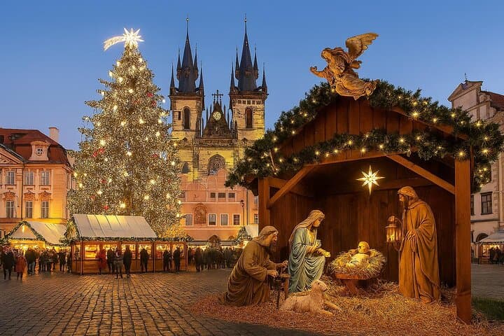 Prague Christmas Walking Tour: Lights, Markets & Monastery of St. James photo 1