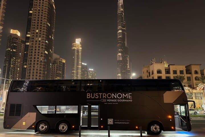 Dubai Bustronome Culinary Bus Tour — Fine Dining with Burj Khalifa Views