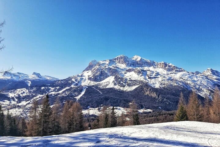 Private Guided Snow Hike on Pomagagnon — Cortina Winter Walk to Mietres Refuge