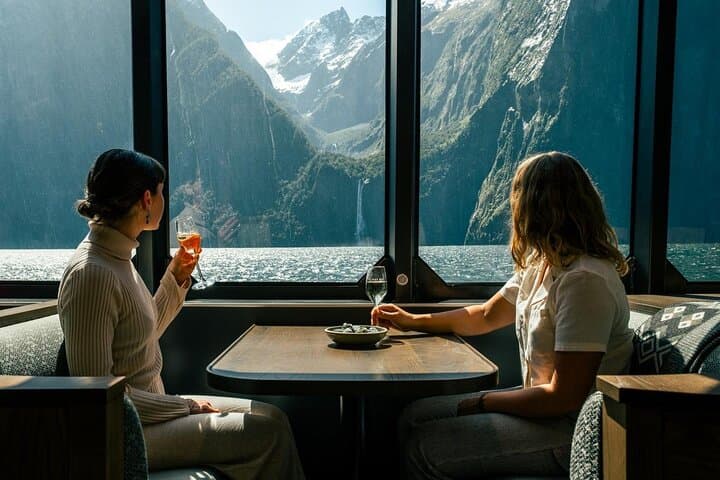 Milford Sound Business-Class Cruise from Queenstown — Luxury Scenic Drive, Gourmet Lunch & Wildlife