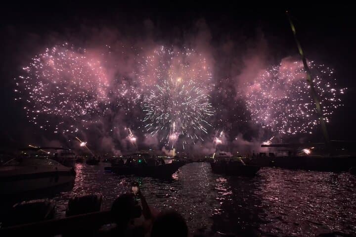 Sunset & Fireworks Catamaran Cruise from Théoule-sur-Mer