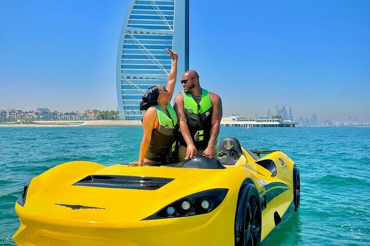 Dubai Marina Jet Car Cruise with Burj Al Arab Views