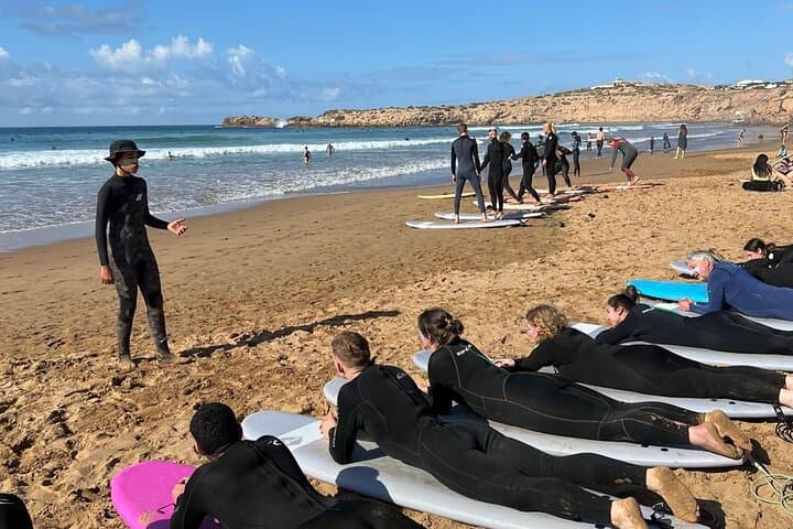 Shared Surfing Lesson in Agadir, Morocco — 2.5-Hour Group Surf Class with Lunch