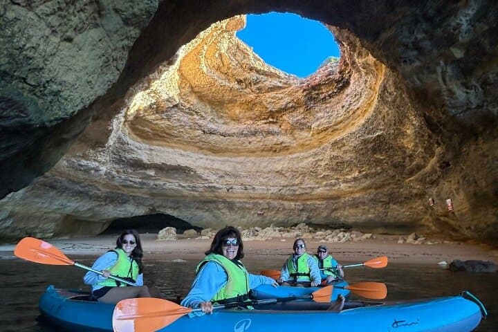 Kayak to Benagil Cave: Algar Seco & Carvoeiro Coastal Day Trip from Faro