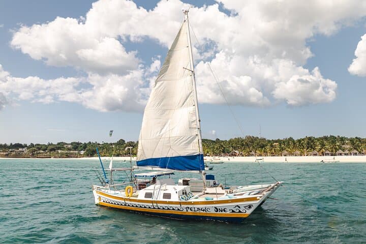 Private Catamaran to Tumbatu Island: Half-Day Snorkel & Swahili Lunch from Kendwa