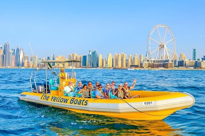 Dubai Yellow Boat Tour: High-Speed Marina, Palm & Burj Al Arab Sightseeing photo 3