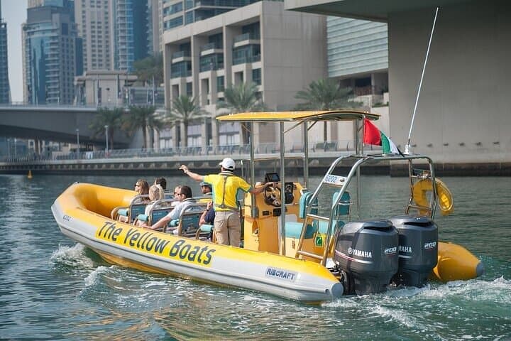 Dubai Yellow Boat Tour: High-Speed Marina, Palm & Burj Al Arab Sightseeing photo 4