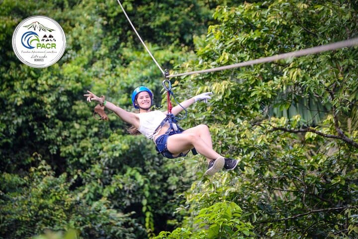 La Fortuna Zipline & Horseback Combo — 980m Waterfall Zipline over Arenal photo 3