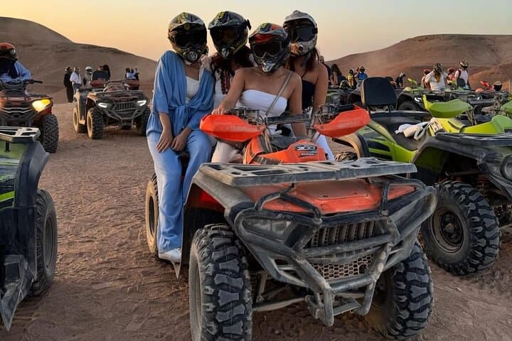 Agafay Desert Quad and Camel Ride with Sunset Dinner & Fire Show