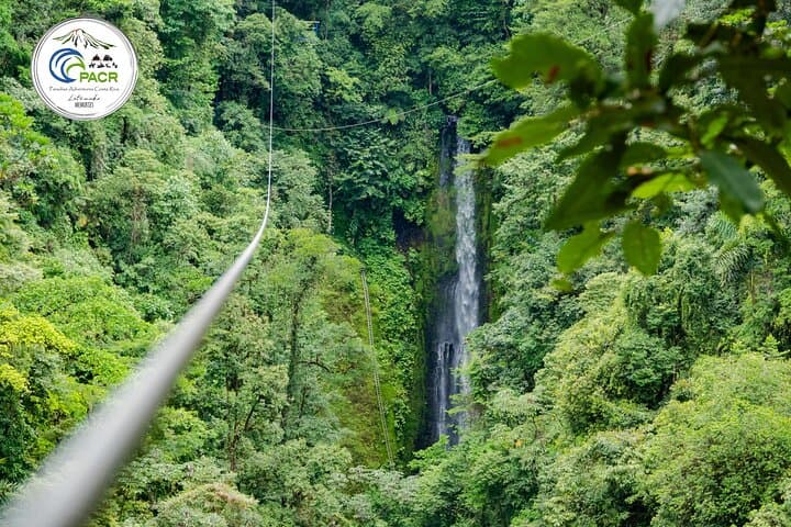 La Fortuna Zipline & Horseback Combo — 980m Waterfall Zipline over Arenal photo 4