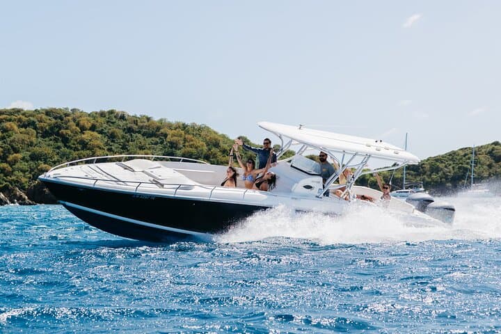 Full-Day Private BVI Boat Charter: Snorkel Reefs, Beach Bars & Hidden Coves