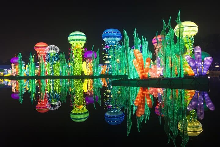Dubai Garden Glow: Dinosaur Park & Fantasy Park Evening Light Experience