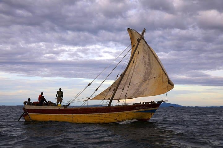 Sailing the Emerald Sea: Diego Suarez Dhow Cruise with Beach Fishing & Seafood Lunch